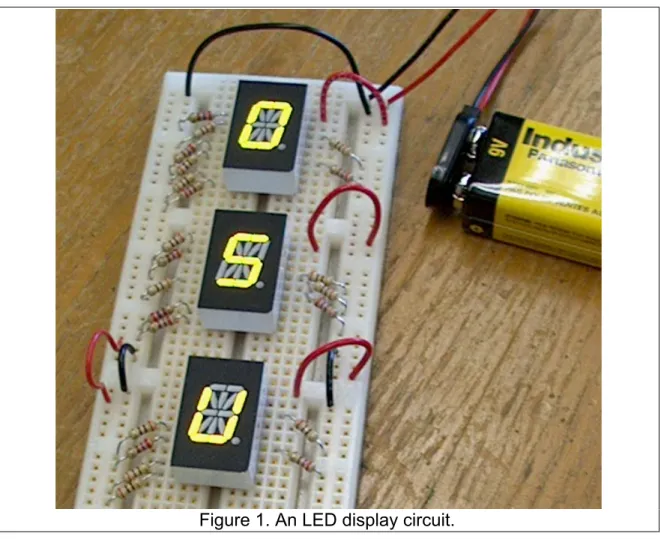 Figure 1. An LED display circuit.   	
  