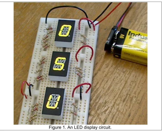 Figure 1. An LED display circuit.   	  