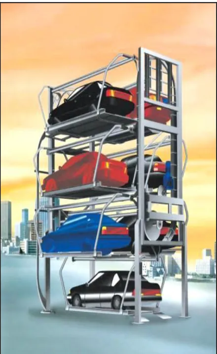 Figure 4. Vertical car parking – A prototype  