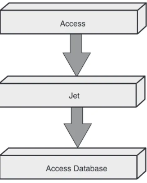 FIGURE 22.4 Access as a front end using an ACCDB file for data storage.