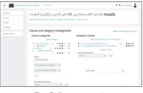 Figure 7.  Shows course categories 
