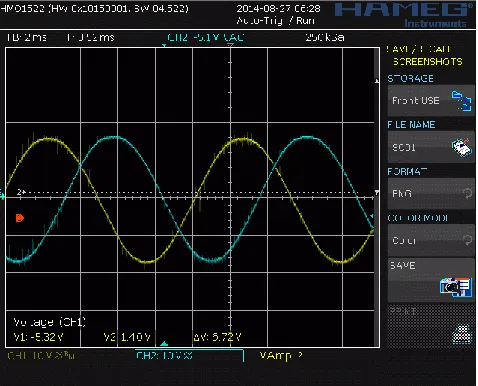 Figure 12 – Actual and simulated no load voltage 