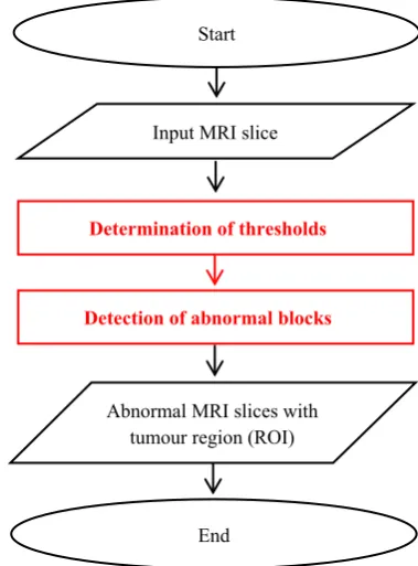 Figure 1.  Flowchart of the proposed method for the detection of abnormal MRI slices 