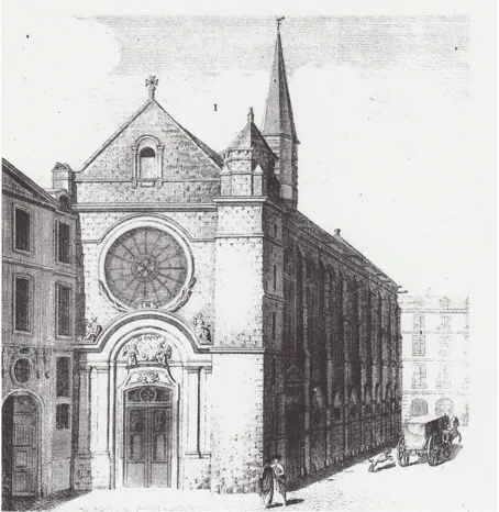 Figure 1-2: The church of the Mathurin fathers, c. 1612.