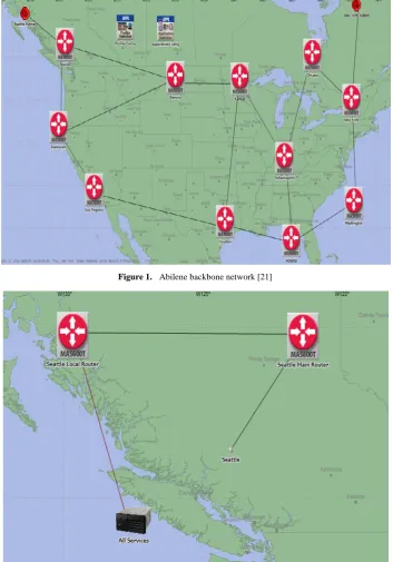 Figure 1.  Abilene backbone network [21] 