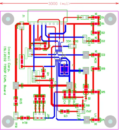 FIGURE 4. ISL12032 DAUGHTERBOARD LAYOUT