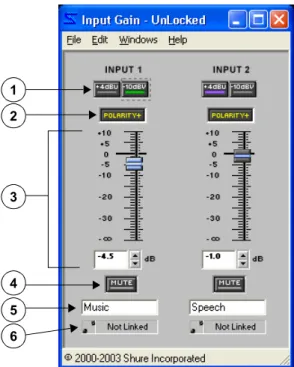 FIGURE 6-1: “Input Gain” Window