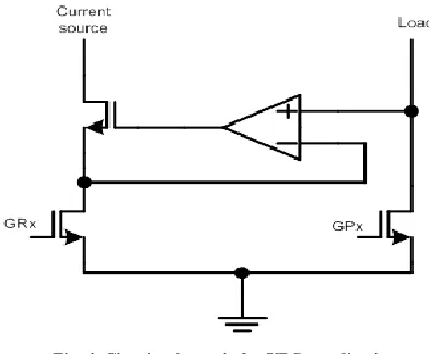 Fig. 4. Circuit schematic for VDS equalization 