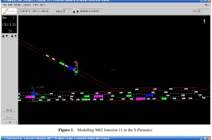 Figure 1.  Modelling M62 Junction 11 in the S-Paramics 