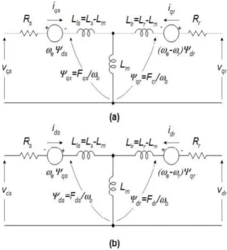 Figure I. dynamic or d-q equivalent circuit of an induction motor 