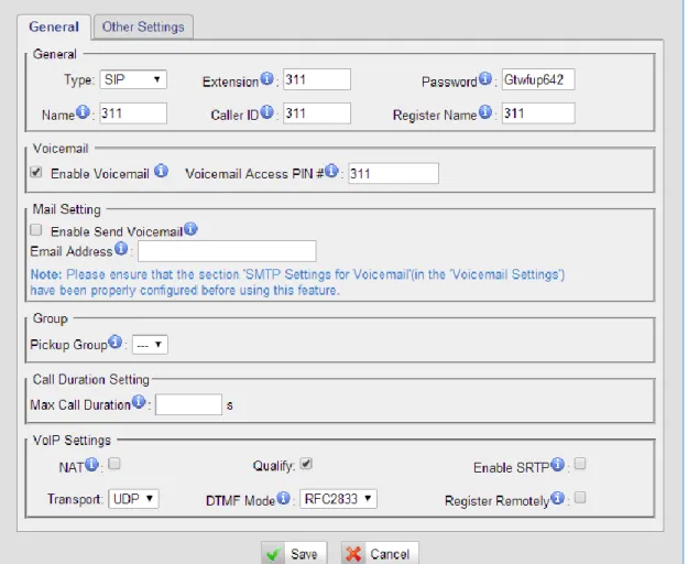 Figure 6-6 Add/Edit VoIP Extension 