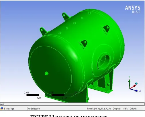 FIGURE I 3 D MODEL OF AIR RECEIVER 