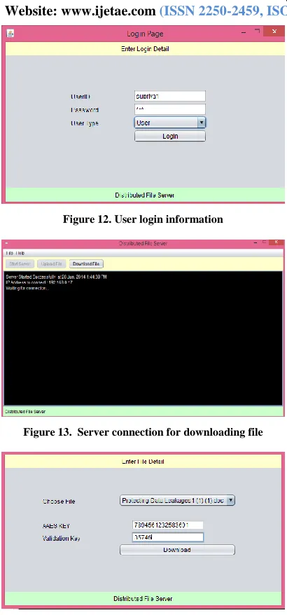 Figure 13.  Server connection for downloading file 