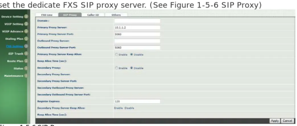 Figure 1-5-6 SIP Proxy 