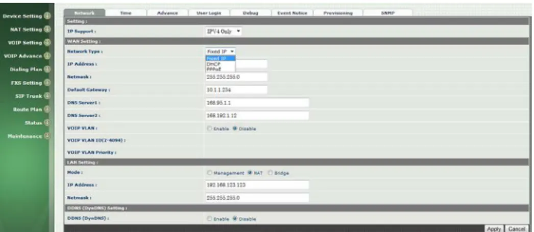 Figure 1-5-3 Network configure-2 