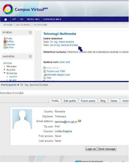 Figure 2.  Publishing tutors’ personal data in the original system 