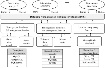 Figure 1.  Database virtualization technique 