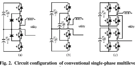 Fig. 2.  Circuit configuration  of conventional single-phase multilevel inverter. 