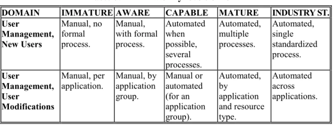 Table 2. Cloud-based IAM maturity levels