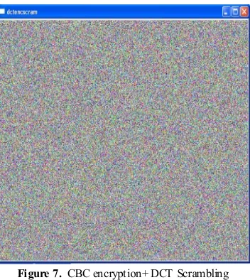 Figure 7.  CBC encryption+ DCT Scrambling 