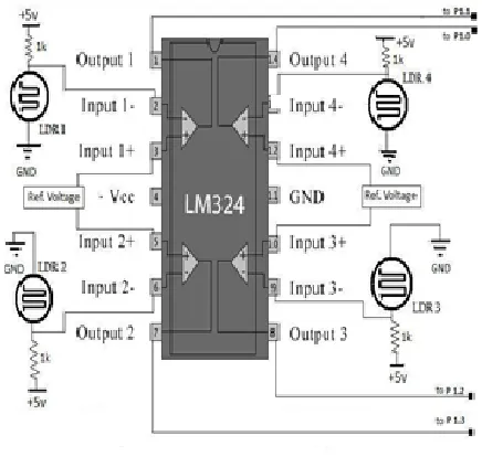 Fig. 2 LM324 and comparator circuit 