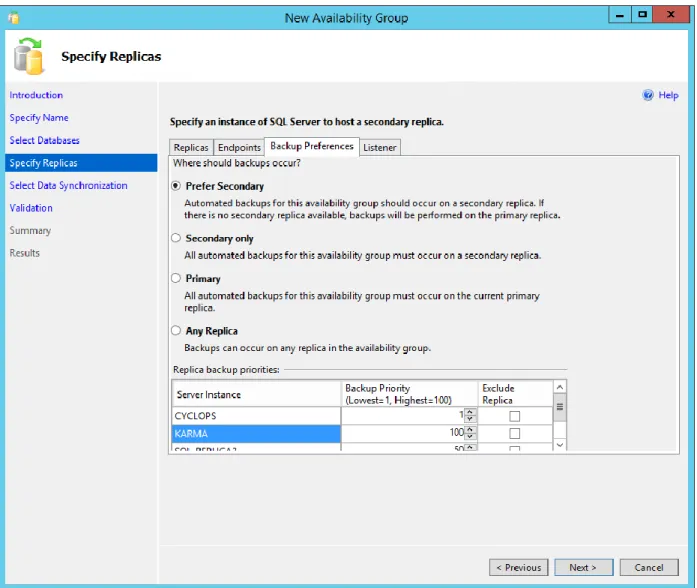 Figure 22. Step 3 - Backup Preferences. 
