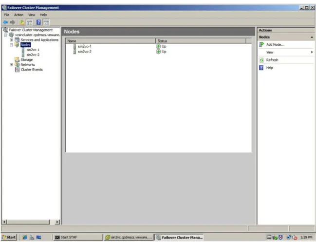 Figure 6. Cluster Management Interface
