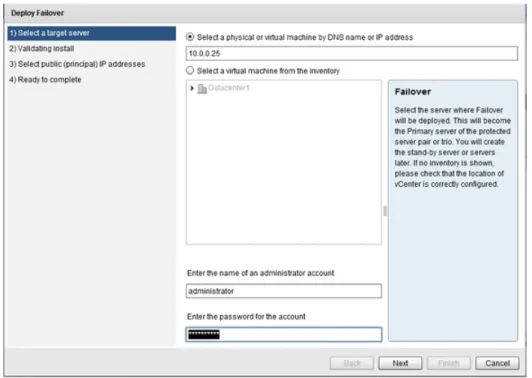 Figure 9: Deploy Ipswitch Failover page