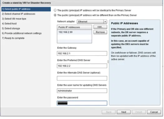 Figure 21: Select Public IP Address page