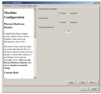 Figure 6: Configure Server Wizard - Machine Tab