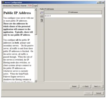 Figure 9: Configure Server Wizard - Public Tab