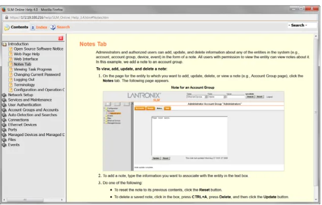 Figure 5-4  Example of a Help Page