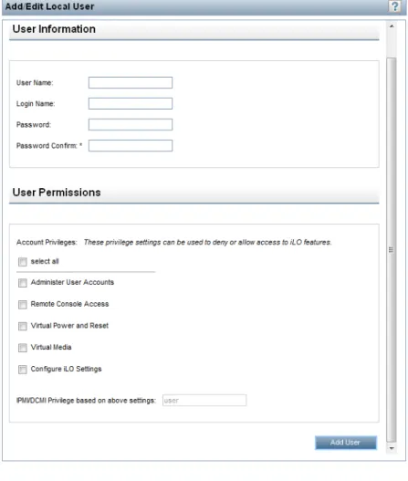 Figure 12 Add/Edit Local User page