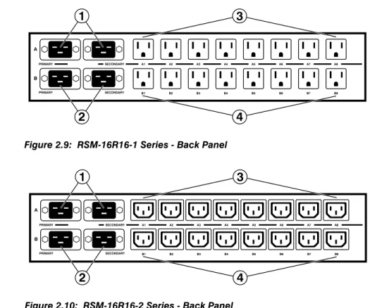 Figure 2.10:  RSM-16R16-2 Series - Back Panel