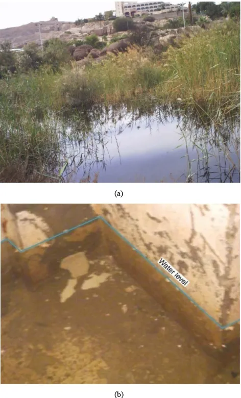 Figure 3. Rising groundwater level affecting areas: (a) KhorAwadaa,     (b) Phatemic graves area [14] 