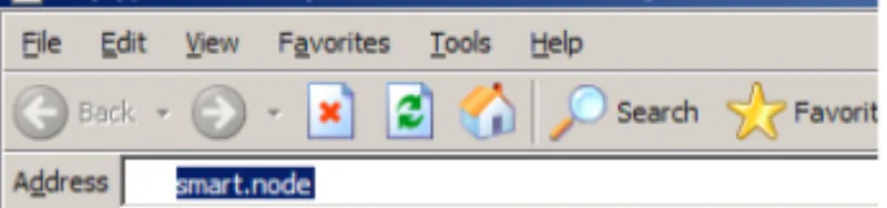 Figure 4.  Using a web browser to access the SmartNode configuration interface