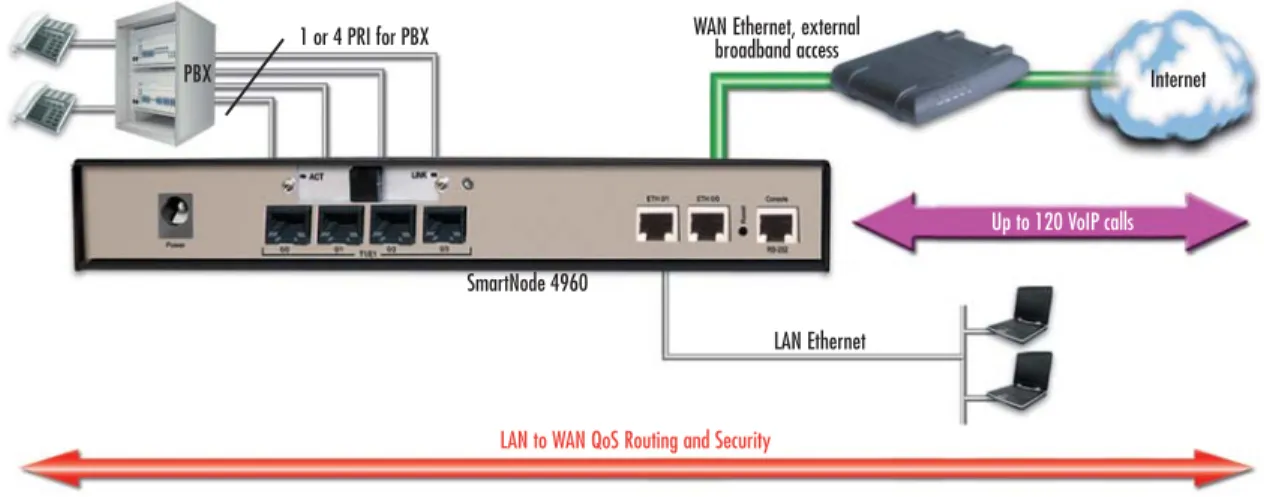 Figure 5. Internet telephony IAD application