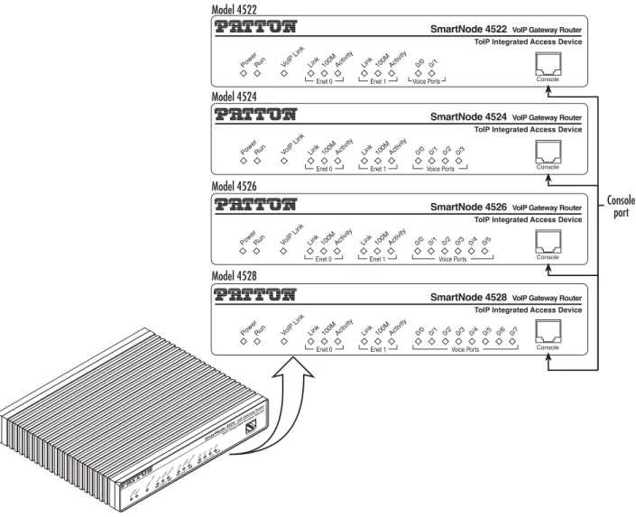 Figure 4. SmartNode 4520 Series front panels