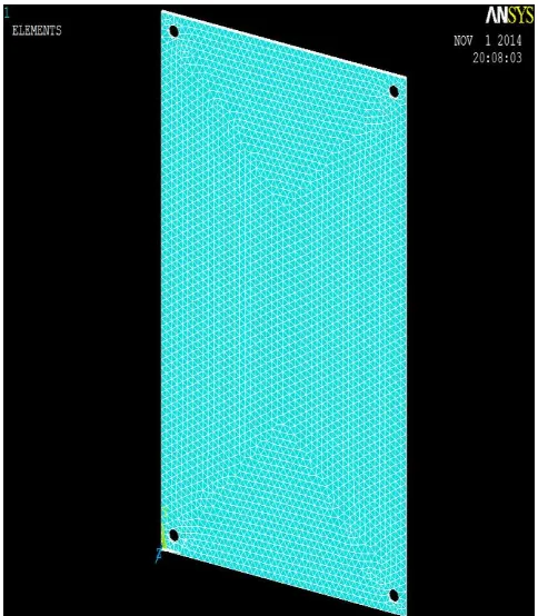 Figure 1: Laminated composite Glass panel with holes 