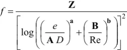 Table 1 shows the values of the five parameters of the 