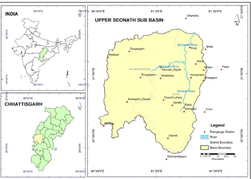 Figure 1. Location map of Upper Seonath sub baisn