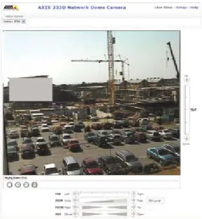 Figure 2.2c  With built-in privacy masking (gray rectangle in image), the camera can guarantee privacy for areas  that should not be covered by a surveillance application.