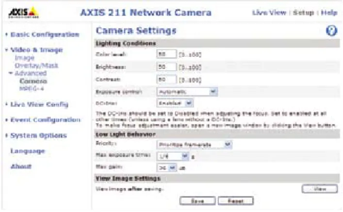 Figure  3.2d    A  camera  user  interface  with  options  for  setting,  among  other  things,  exposure  in  low-light   conditions.