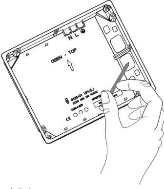Fig. 10:  Piercing the cable feed-through  diaphragm 
