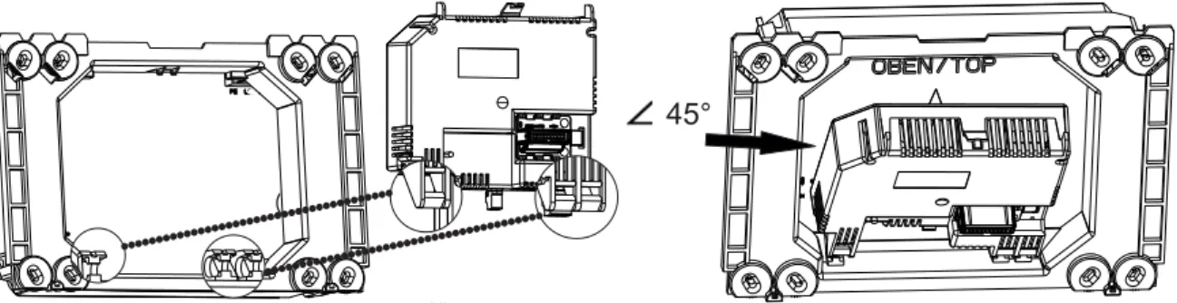 Fig. 15:  Inserting the power adapter module 