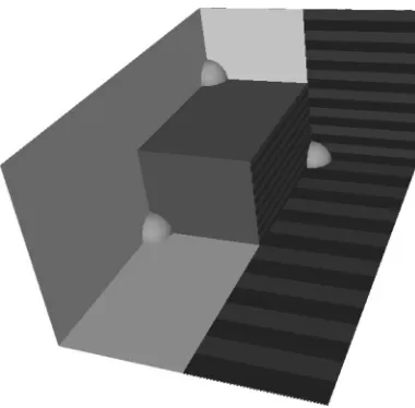 Figure 5: An invalid placement of a new piece, because it exceeds the limit of thecorner’s xz surface in the z direction.