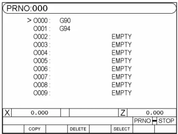 Fig. 2-9    Programmable line numbers range: 0 ~ 699. The controller system uses  numbers after 700