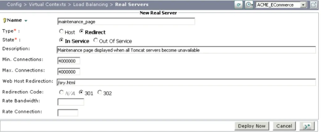 Figure 16.  Redirection for Application Failure 