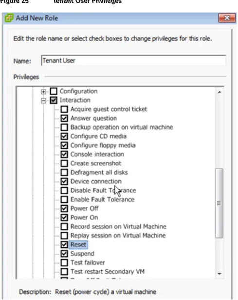 Figure 25 Tenant User Privileges