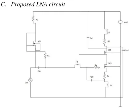 Fig .4 Proposed LNA circuit 
